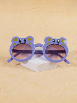 DukieKooky - Kids Girl Blue & Black UV Protected Round Sunglasses (DKSG651E)