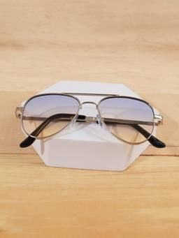 DukieKooky - Kids Unisex Silver & Pink UV Protected Aviator sunglasses (DKSG723J)