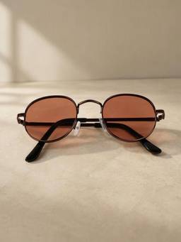 DukieKooky - Kids Unisex Brown & Brown UV Protected Round Sunglasses (DKSG727H)