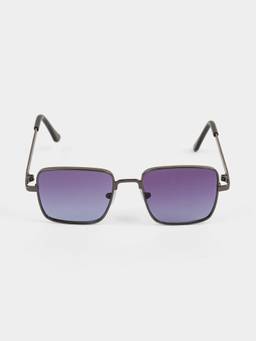 DukieKooky - Kids Unisex Black & Blue UV Protected Square Sunglasses (DKSG728F)