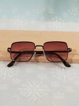 DukieKooky - Kids Unisex Brown & Brown UV Protected Square Sunglasses (DKSG728H)