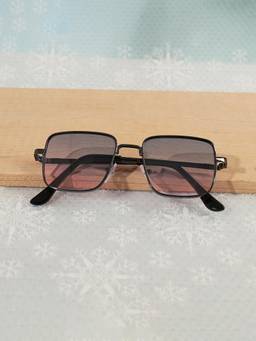 DukieKooky - Kids Unisex Black & Green UV Protected Square Sunglasses (DKSG728K)