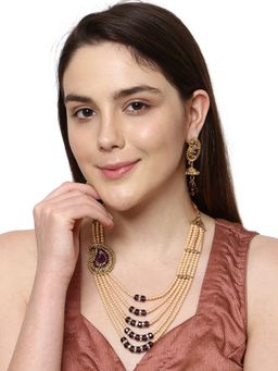 Anika's Creations - Anika's Creation Exclusive Multi String Pearl Necklace Set