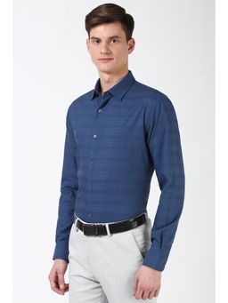 Peter England - Men Navy Regular Fit Formal Shirt