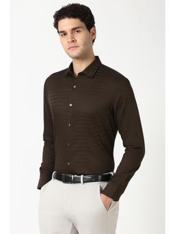 Peter England - Men Brown Slim Fit Formal Shirt
