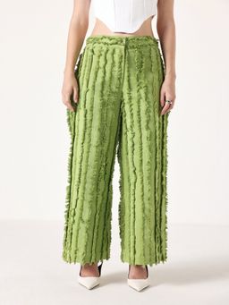 Muvazo - Green Ella Solid Pant