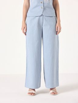Muvazo - Blue Rosaline Striped Pant