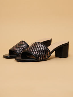 ERIDANI - Aurora Woven Heels Black