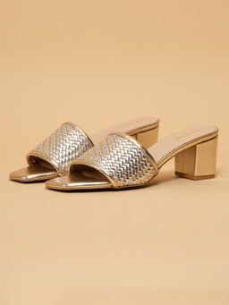 ERIDANI - Aurora Woven Heels Gold