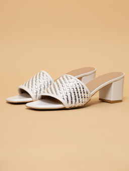 ERIDANI - Aurora Woven Heels White