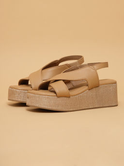 ERIDANI - Circe Casual Wedges Tan