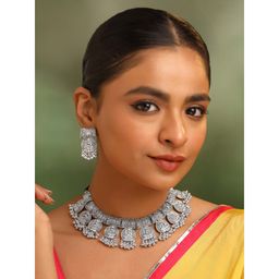 Yellow Chimes - Silver Oxidised Jewellery Set for Women