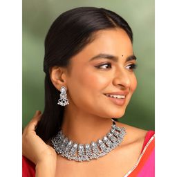 Yellow Chimes - Oxidised Silver Jewellery Set for Women