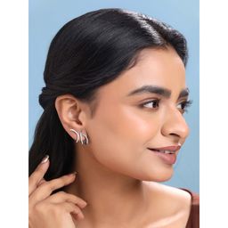 Yellow Chimes - Silver Studs Ad Stone Earrings for Women