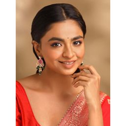 Yellow Chimes - Multicolor Drop Earrings Stone Studded Earrings