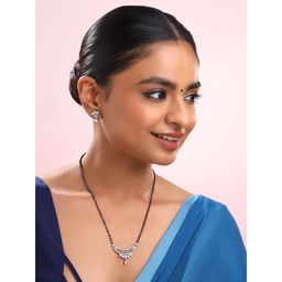 Yellow Chimes - Silver Plated Ad Mangalsutra Set