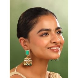 Yellow Chimes - Traditional Golden Jhumka Earrings for Women