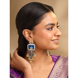 Yellow Chimes - Golden Pearl Dangler Earrings
