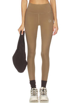 adidas by Stella McCartney - True Strength Women's High-Waist 7/8 Stretch Leggings Khaki