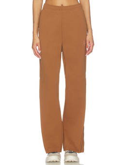 adidas by Stella McCartney - Knitted Women's Drawstring Zip-Cuff Trackpants Brown