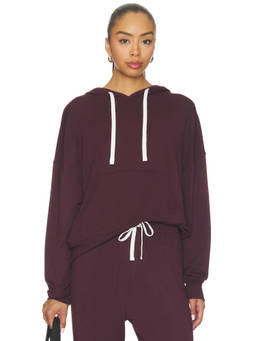 Splits59 - Joey Women's Lightweight Fleece Hooded Pullover Hoodie Burgundy