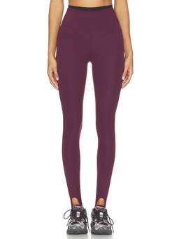 Splits59 - Dual Airweight Women's High-Waist Stirrup Leggings Burgundy