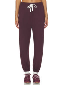 Splits59 - Andie Women's Oversized Stretch Fleece Sweatpants Burgundy