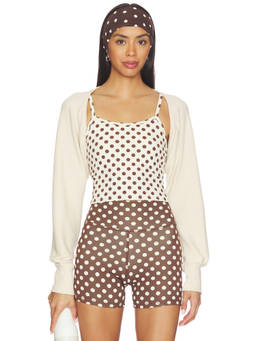 STRUT-THIS - Ribbed Jersey Women's Stretch Shrug Cream