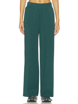 Varley - Women's Drawstring Wide Leg Jersey Trackpants Green