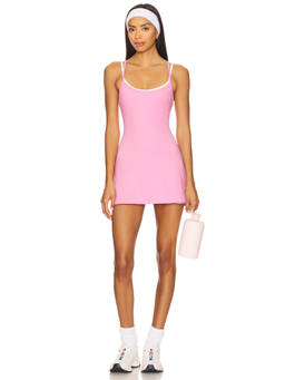 WellBeing + BeingWell - FlowWell Women's Recycled Stretch Pull-On Mini Dress Pink