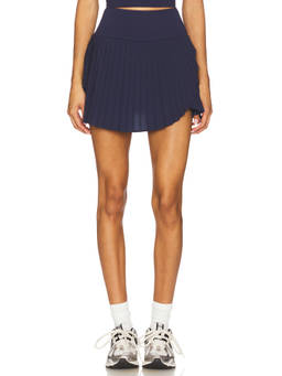 WellBeing + BeingWell - MoveWell Harlow Women's Pleated Mini Skirt Navy Blue