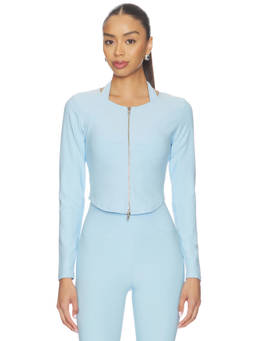 YEAR OF OURS - Stretch Women's Lightweight Zip-Up Cardigan Blue