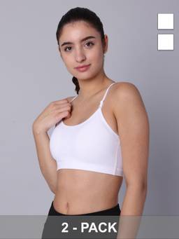 Sillysally - White Padded Bra (Pack of 2)