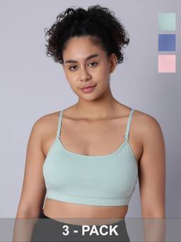 Sillysally - Multi-Colour Padded Bra (Pack of 3)