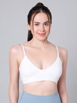 Sillysally - White Triangle Padded Bra