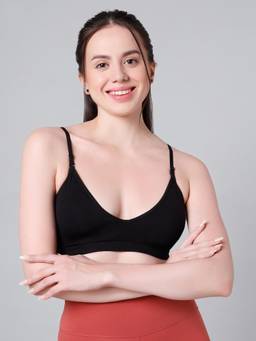 Sillysally - Black Triangle Padded Bra