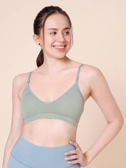 Sillysally - Green Triangle Padded Bra
