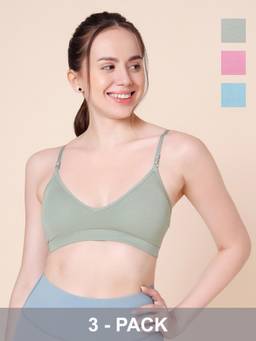 Sillysally - Triangle Multi Padded Bra (Pack of 3)