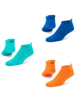 Dynamocks - Solid Multicolor Men Bamboo Ankle Length Socks - Free Size - Pack of 3 Pairs