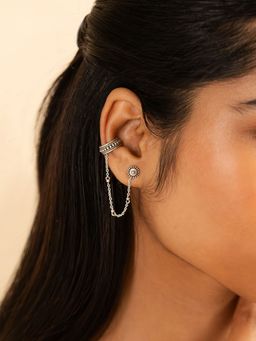 Shaya by CaratLane - 925 Silver Zest in Oxidised Earrings