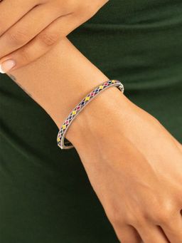 Shaya by CaratLane - 925 Silver Sadu Bharat Style in Oxidised Bracelet