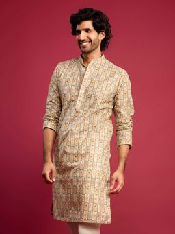Vastramay - Green Printed Regular Kurta