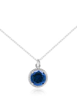 Nistra - 925 Sterling Silver Poised Elegance - September Birthstone Necklace For Women