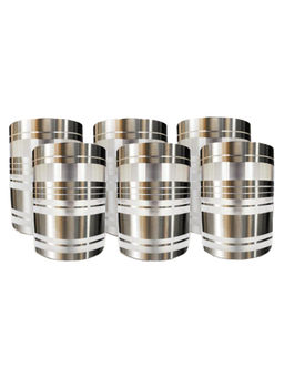 Kuber Industries - Stainless Steel Glass Set of 2 300ml Each