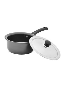 Kuber Industries - Gas Stove & Induction Cookware Sauce Pan Set For Kitchen -1.6 Liter-Black