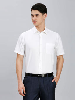 Reid & Taylor - Men White Solid Formal Shirt