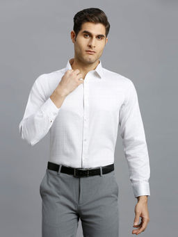 Reid & Taylor - Men Grey Checks Formal Shirt