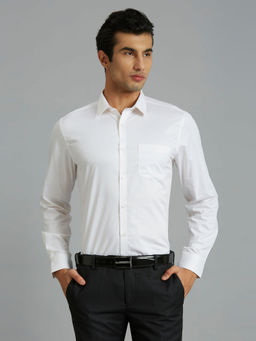Reid & Taylor - Men White Stripes Formal Shirt