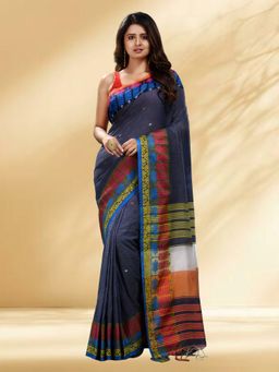 Arhi - Women Grey Cotton Woven Saree Without Blouse