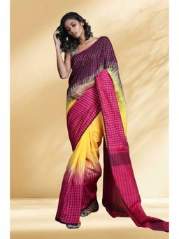 Arhi - Women Multi-Color Cotton Blend Woven Saree Without Blouse